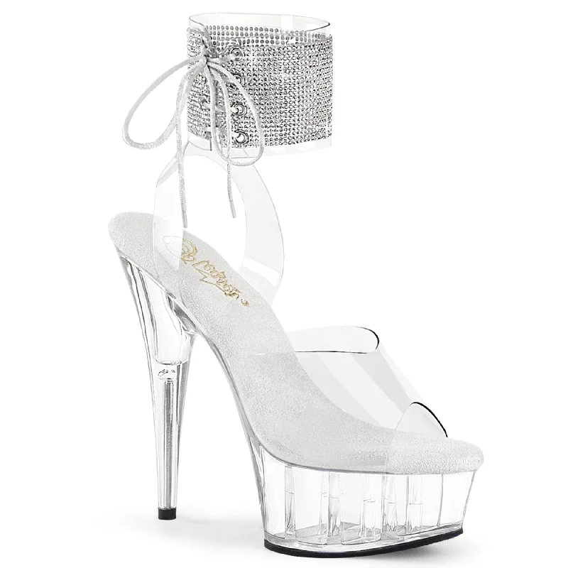 Versatile Heeled Sandals for Any Occasion---DELIGHT-691-2RS Clear/Clear