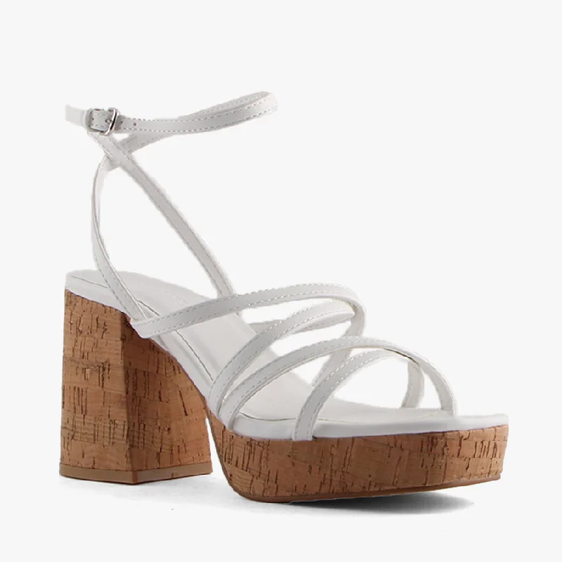 Versatile Heeled Sandals for Any Occasion---DELLA WHITE