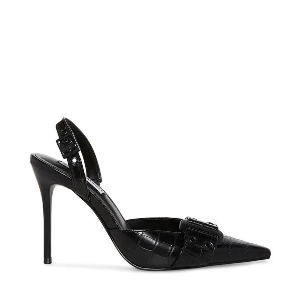 Versatile Dress Heels for Formal and Casual Wear---DILLON BLACK CROCO