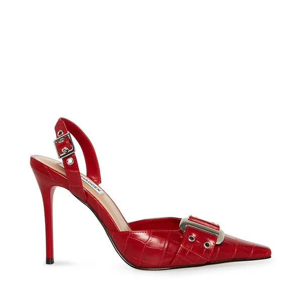 Versatile Dress Heels for Formal and Casual Wear---DILLON RED CROCO