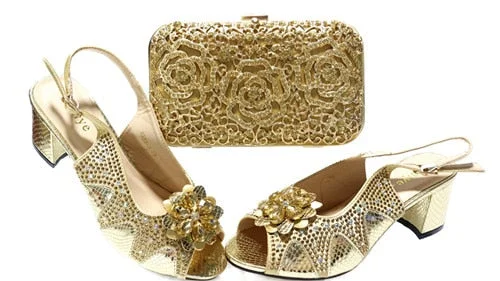 African fashion Italian Shoes And Bag Sets For Evening Party