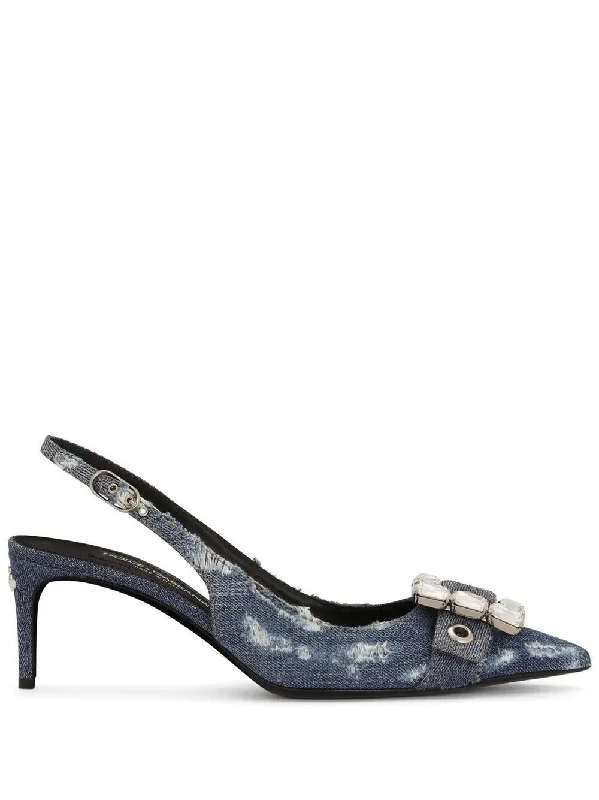 Dolce & Gabbana With Heel Blue---Fashionable Kitten Heels for Date Night