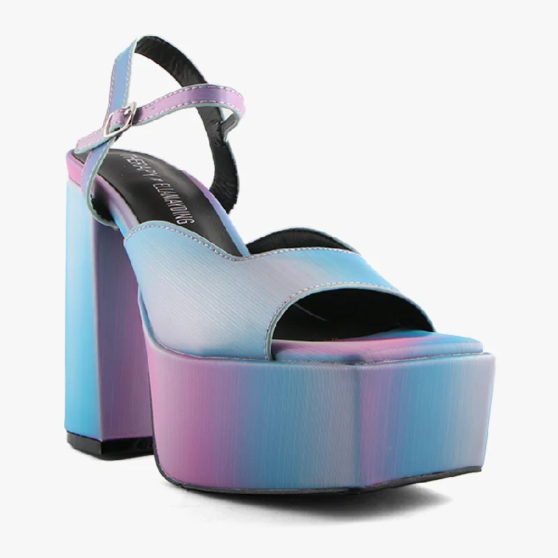 Versatile Heeled Sandals for Any Occasion---DOM HOLOGRAM