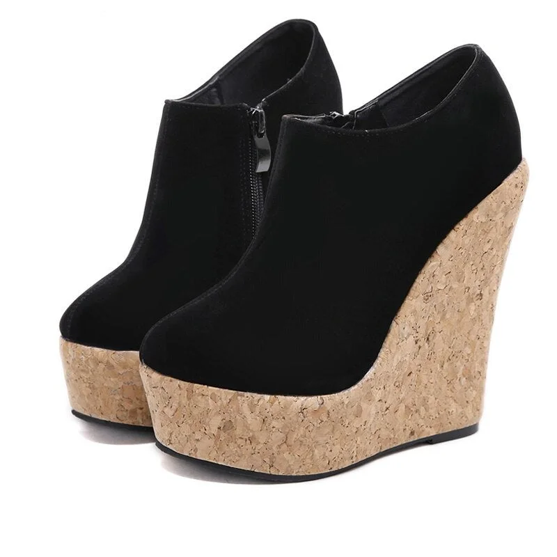 Stylish Platform Heels for Extra Height--Platform Wedges Simplicity Round Toe Spring/Autumn  High-heel Women Pumps Shoes