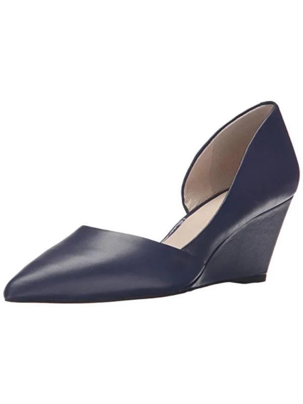 Trendy D'Orsay Pumps for Fashion-Forward Women---Ellis Womens Leather D'Orsay Wedge Heels