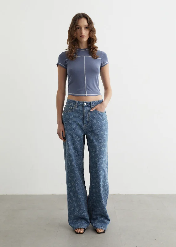Women's denim jeans style often what-Envy Floral Jeans