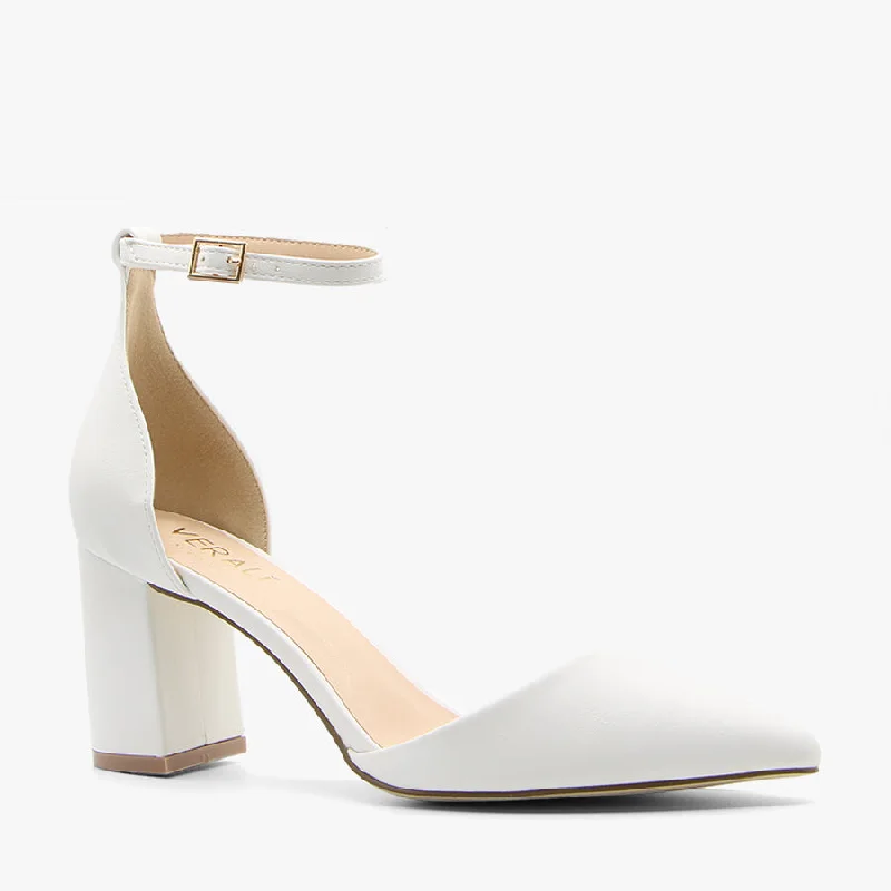 Versatile Heeled Sandals for Any Occasion---ENZO WHITE