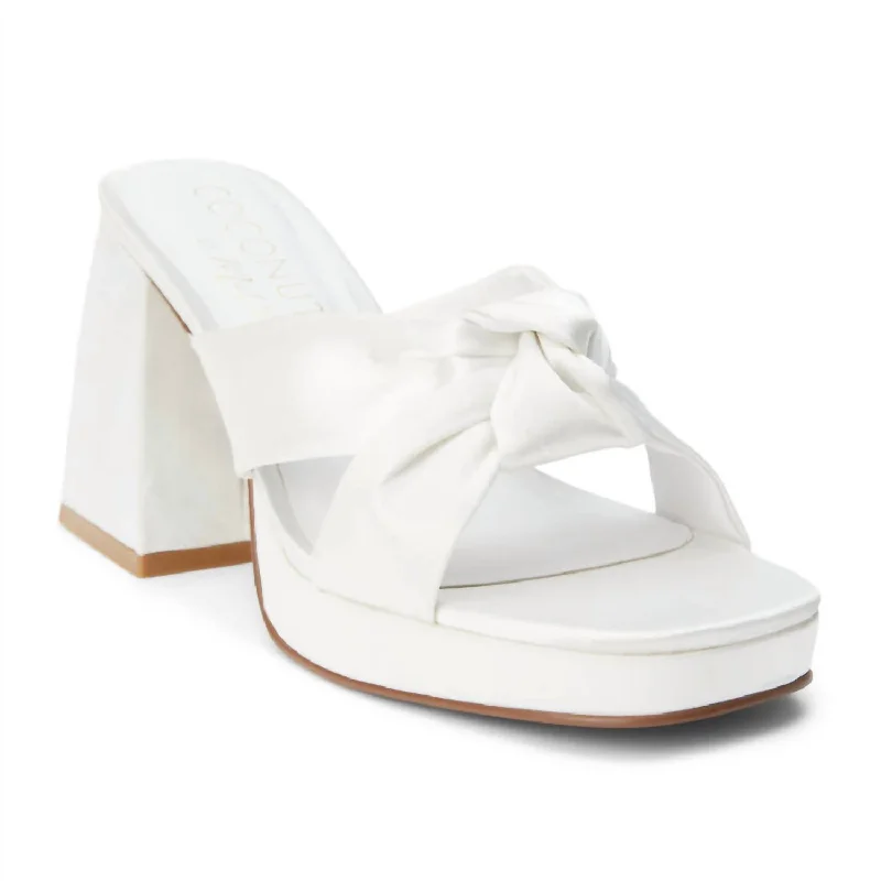 Stylish Platform Heels for Extra Height--Esme Platform Heel In White