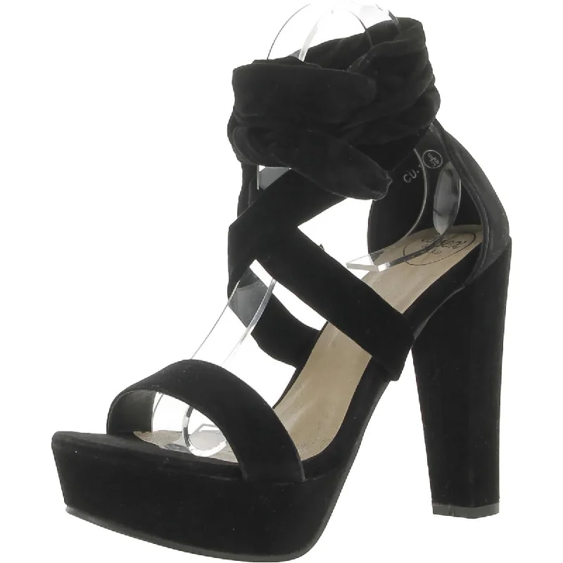 Affordable Suede Ankle Pumps for All-Day Wear--Essex Glam Womens Faux Suede Strappy Heels