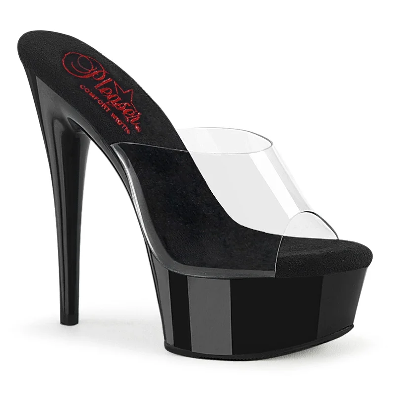 Versatile Heeled Sandals for Any Occasion---EXCITE-601 Clear/Black