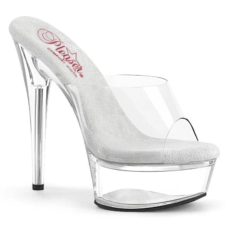 Versatile Heeled Sandals for Any Occasion---EXCITE-601 Clear/Clear