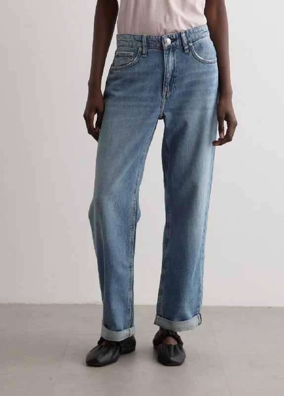 Women's denim jeans with a sequin embellishment-Featherweight Dre Low-Rise Jeans
