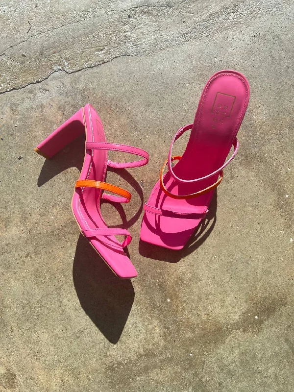 Versatile Heeled Sandals for Any Occasion---Fern Heel In Pink