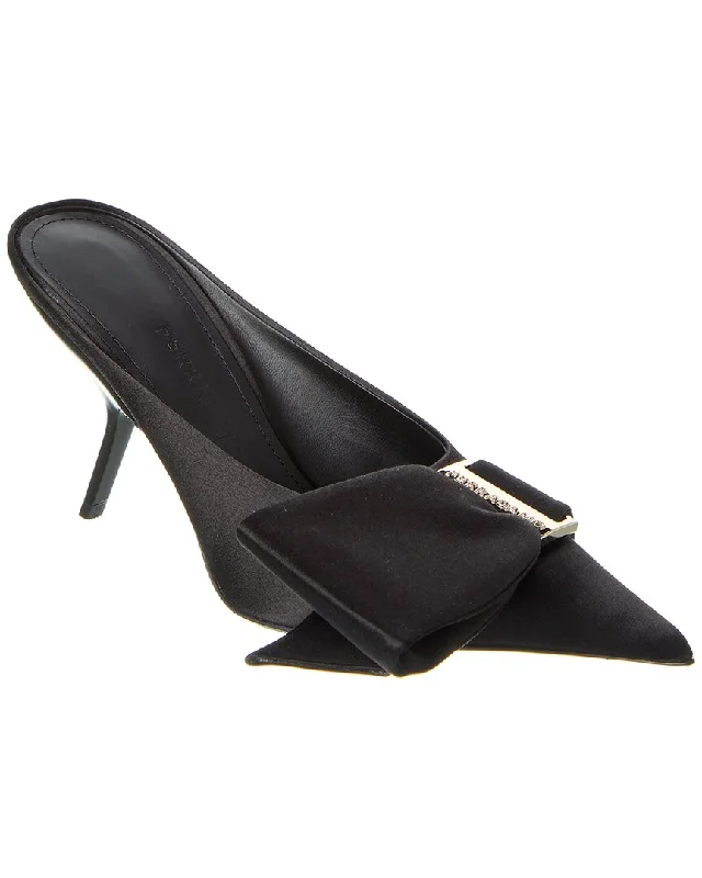 Ferragamo Asymmetric Bow Satin PumpAffordable Satin Heels with a Luxe Touch