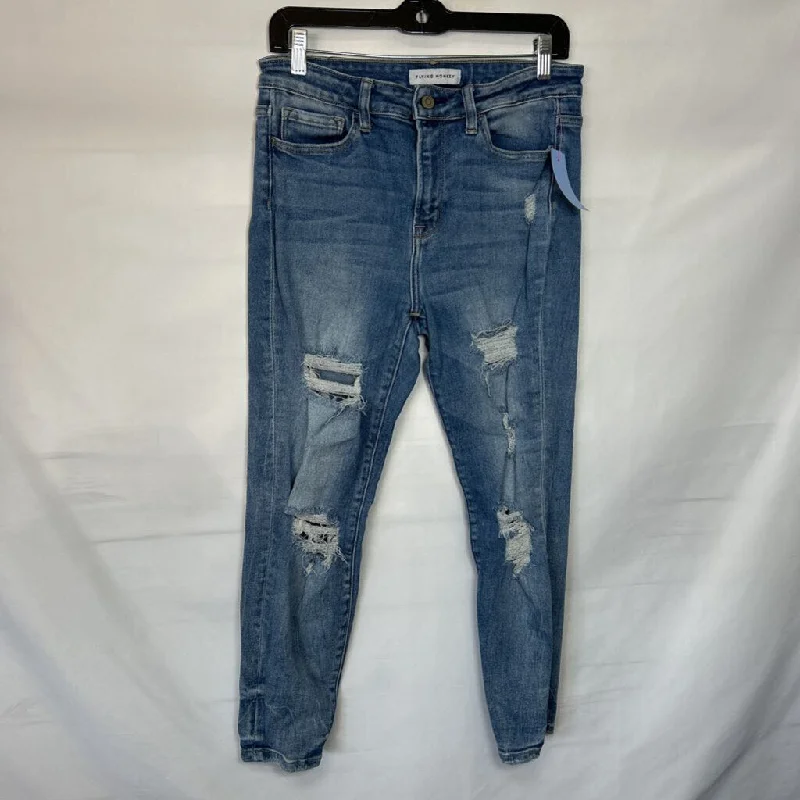 Women's denim jeans with a graphic print-Flying Monkey WOMEN'S JEANS 8