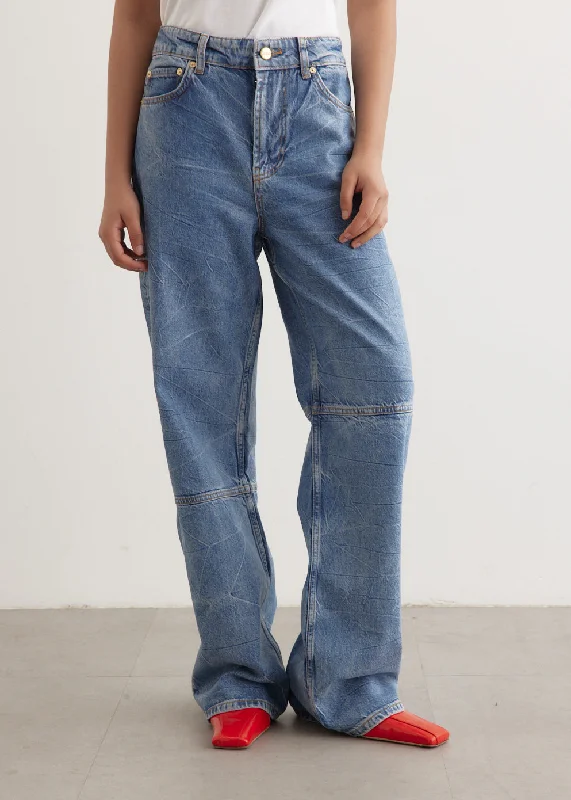 Women's denim jeans with a tomboy style-Foil Denim Izey Jeans