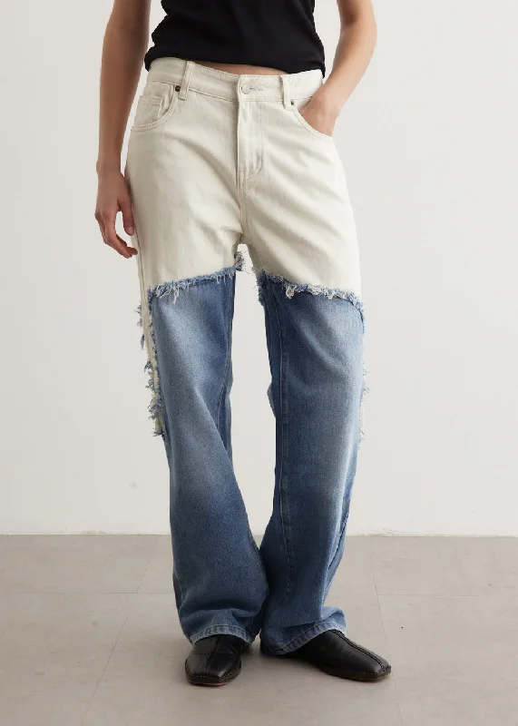 Women's denim jeans with a preppy style-Fray Jeans