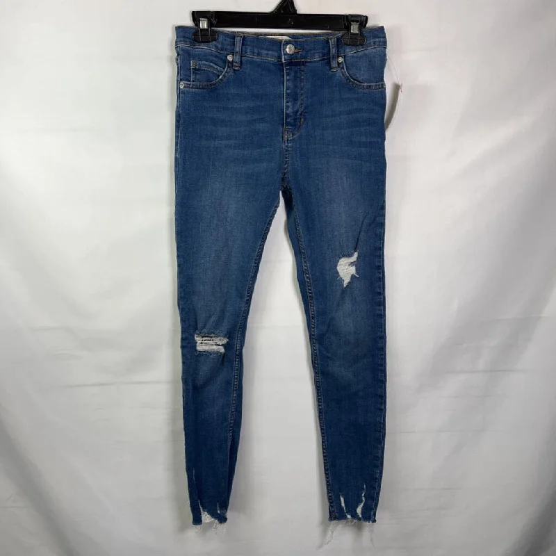 Women's denim jeans with a plastic embellishment-Free People WOMEN'S JEANS 4