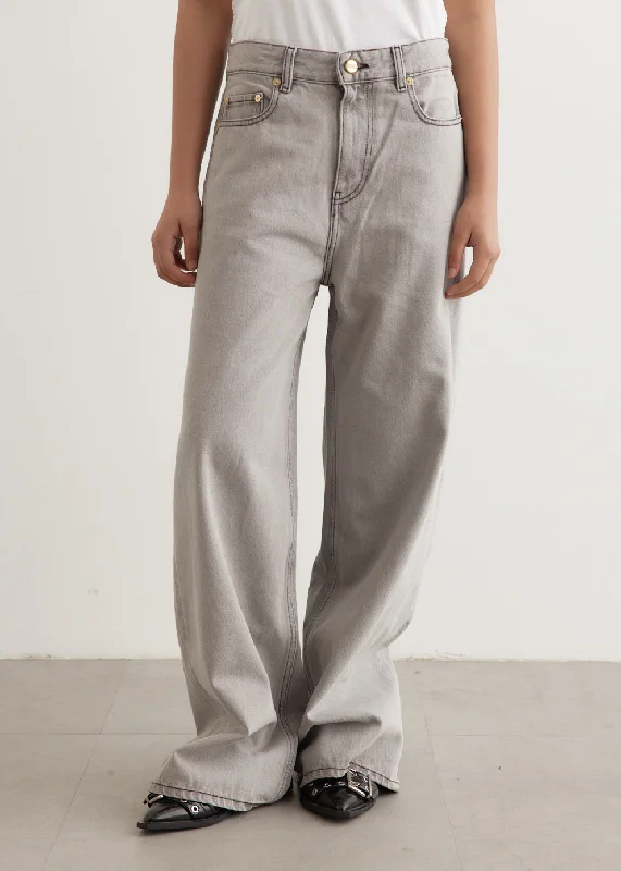Women's denim jeans with a edgy style-Future Denim Wide Jeans