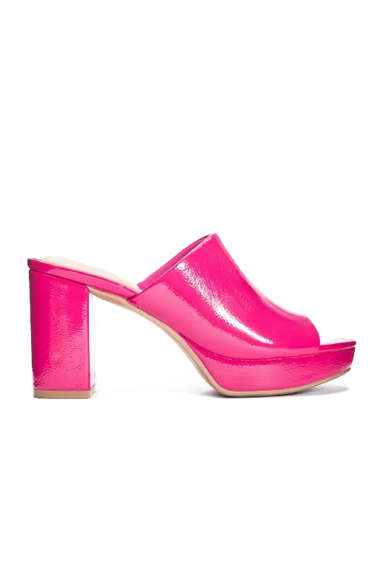 Stylish Platform Heels for Extra Height--Get On Platform Heels In Fuchsia