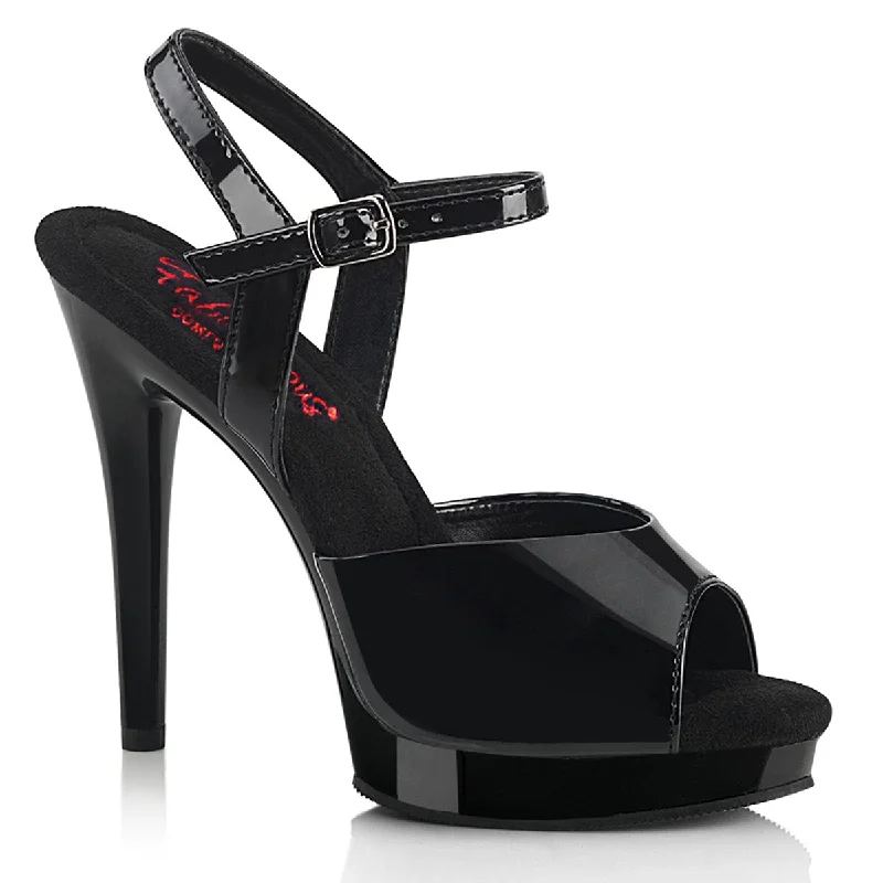 Versatile Heeled Sandals for Any Occasion---GLORY-509 Black Patent/Black