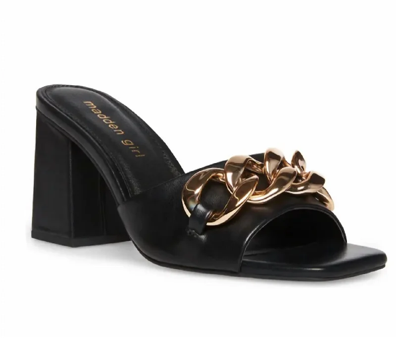 Versatile Heeled Sandals for Any Occasion---Golden C Heel In Black