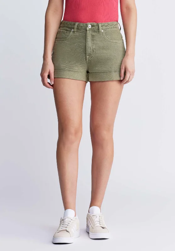 Fit new best world has to best for all denim or jeans -High Rise Relaxed Goldie Women's Shorts in Aloe Green - BL15963