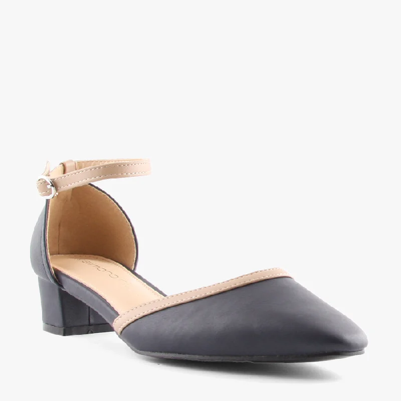 Versatile Heeled Sandals for Any Occasion---GRACE NAVY/TAUPE