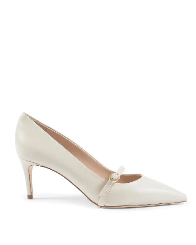 Stiletto Heel Pumps with Perfect Fit--Guitar Pump - Cream-Fashionable & Classic