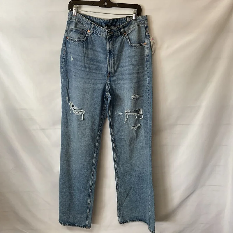Women's denim jeans with a geometric print-H & M WOMEN'S JEANS 12