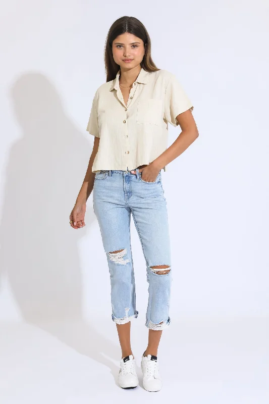 Women's denim jeans near best places-Hailey High Rise Crop Jeans - Medium Blue Black Women's denim jeans near best places-Hailey High Rise Crop Jeans - Medium Blue Black