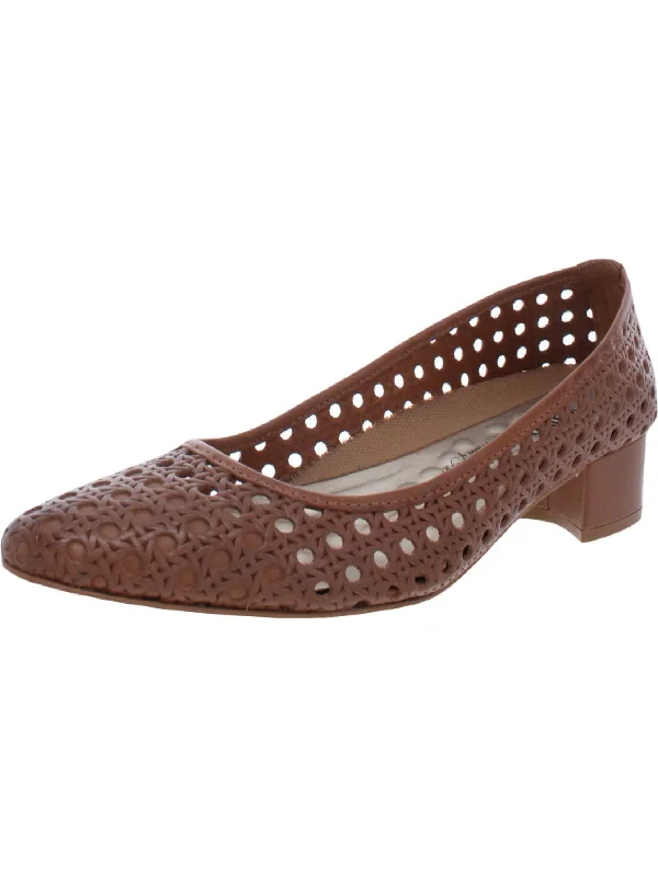 Stiletto Heel Pumps with Perfect Fit--Hera Womens Leather Woven Pointed Toe Heels-Fashionable & Classic