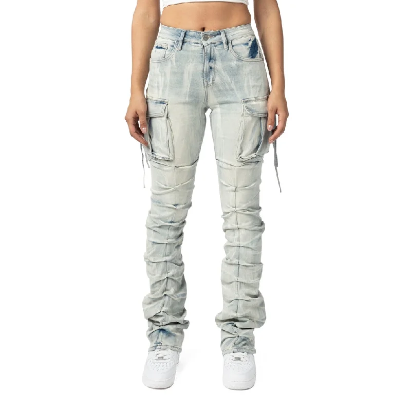 High Rise Utility Bootcut Jeans - Russel Blue