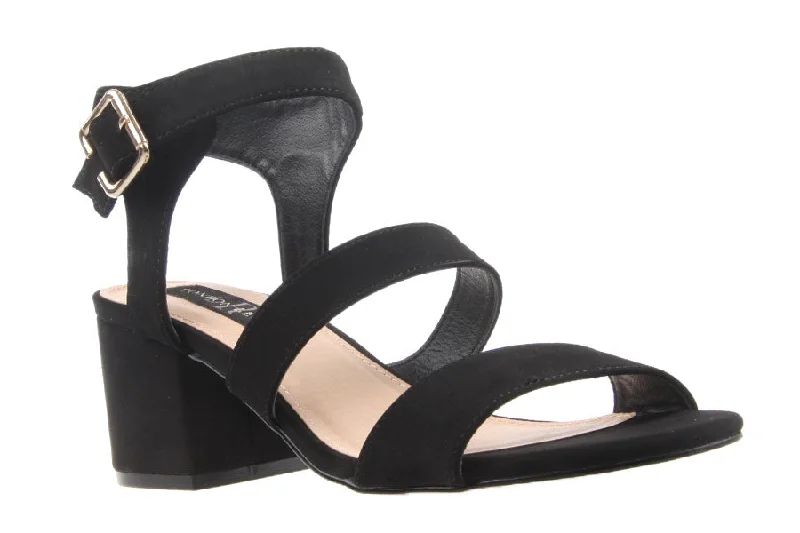 Versatile Heeled Sandals for Any Occasion---HILDA BLACK NUBUCK