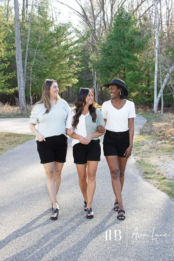 Jeans or denim for great prices :How You Feeling  High Rise Tummy Control Denim Shorts