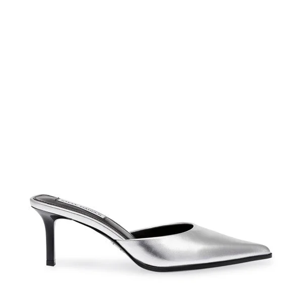 HYPNOSIS SILVER LEATHER---Comfortable Leather Pumps for Office and Everyday Wear