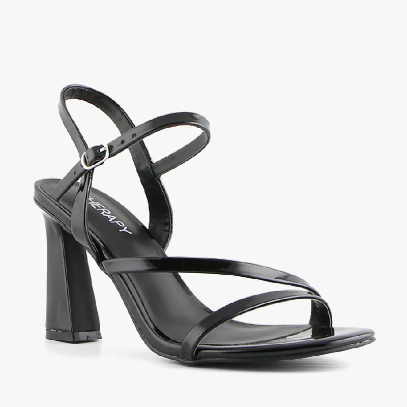 Versatile Heeled Sandals for Any Occasion---IDA BLACK PATENT