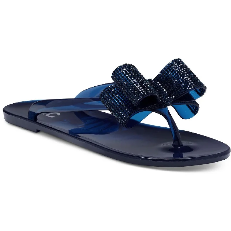 Versatile Heeled Sandals for Any Occasion---INC Womens Madena Jelly Thong Flip-Flops