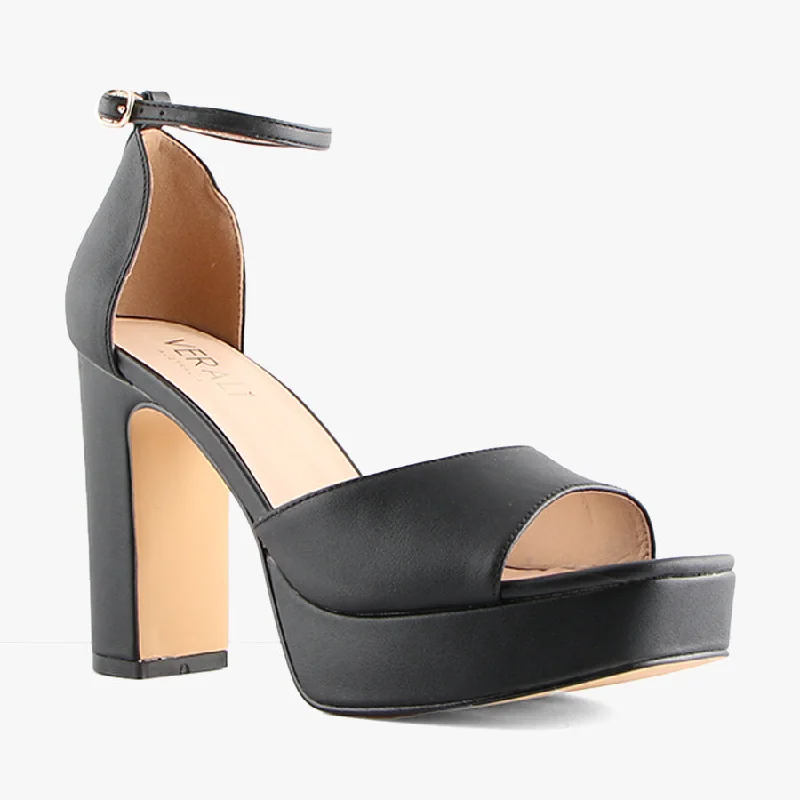 Versatile Heeled Sandals for Any Occasion---INDIA BLACK