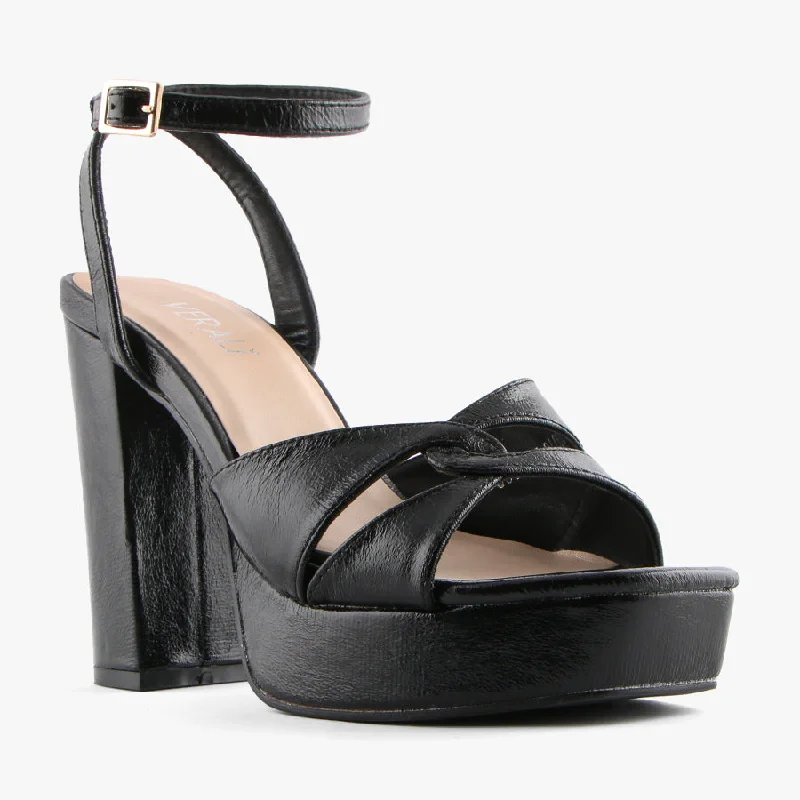 Versatile Heeled Sandals for Any Occasion---INDIGO BLACK