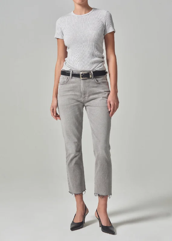 Isola Straight Crop in Quartz Grey