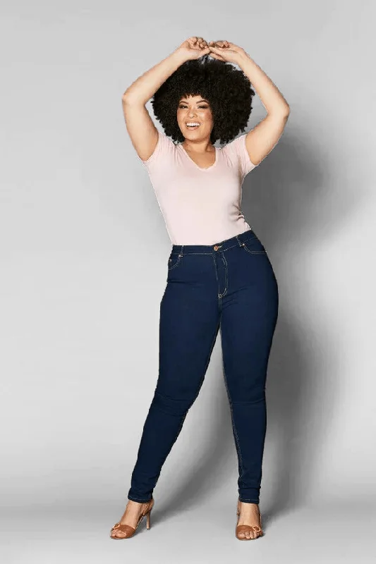 Women's denim jeans style party look-Jacqui Indigo Skinny Jean