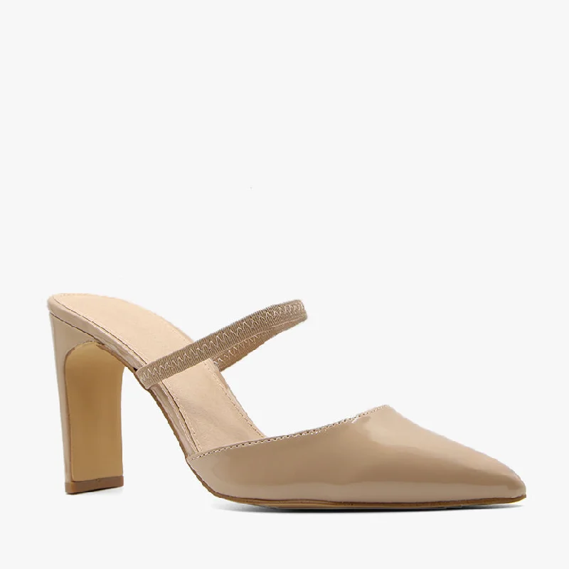 Versatile Heeled Sandals for Any Occasion---JADE NUDE PATENT