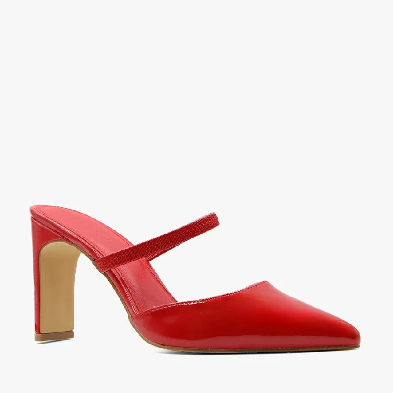 Versatile Heeled Sandals for Any Occasion---JADE RED PATENT