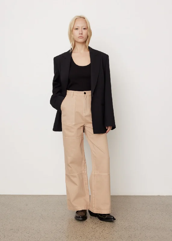 Women's denim jeans with a nature scene embellishment-Jamie Carpenter Pants
