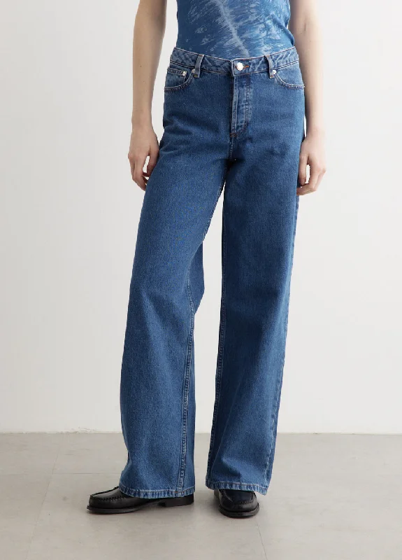 Women's denim jeans with a linen fabric-Elisabeth Jeans