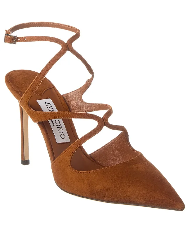 Affordable Suede Ankle Pumps for All-Day Wear--Jimmy Choo Azia 95 Suede Pump