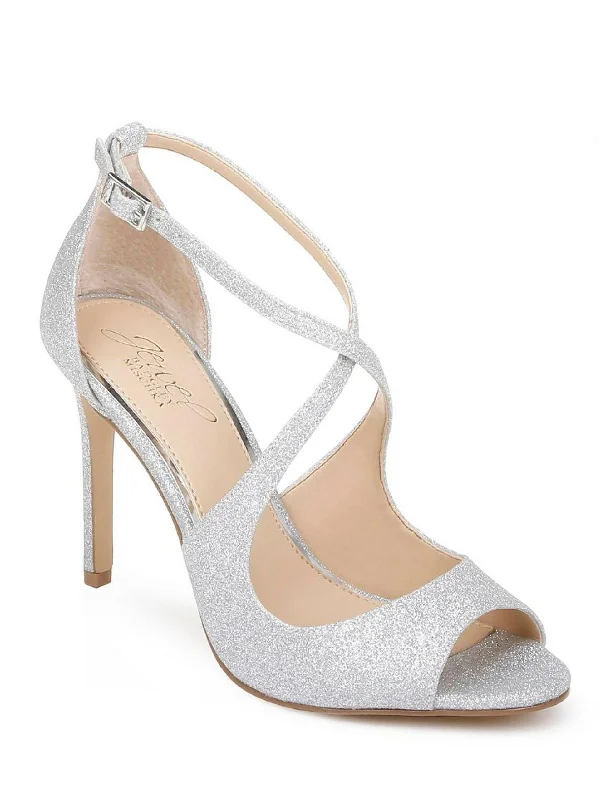 Jonna Womens Glitter Ankle strap D'Orsay Heels---Trendy Glitter Heels for a Glamorous Look