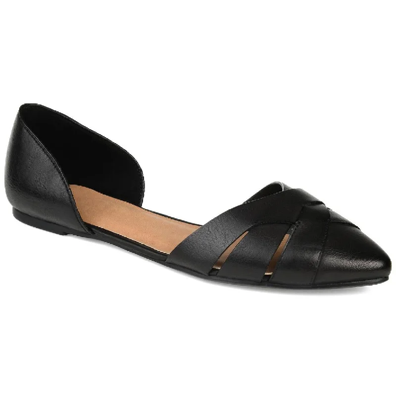 Journee Collection Womens Brandee Criss-Cross Front Pointed Toe D'Orsay