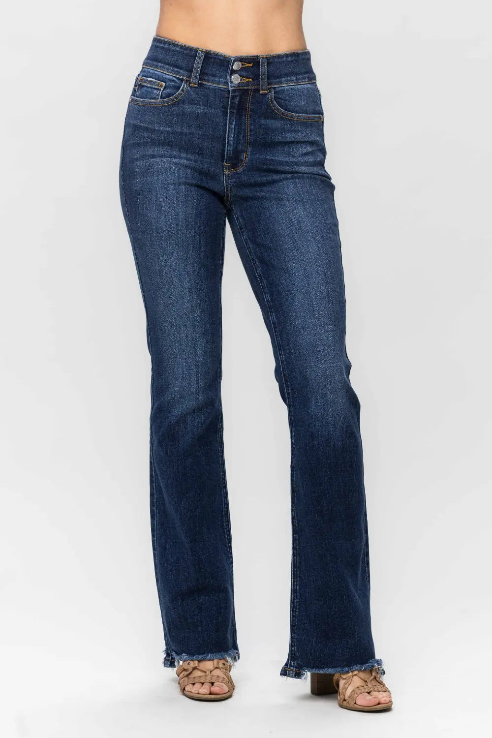 Judy Blue frayed hem bootcut jeans